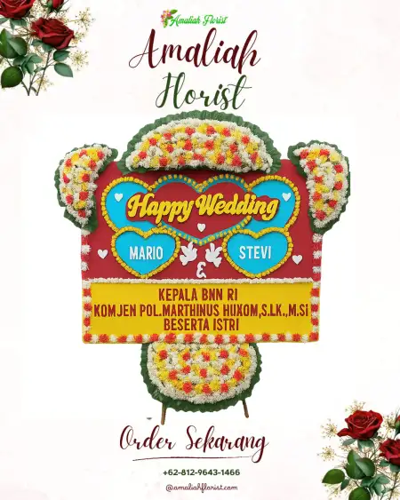 Papan Bunga Pernikahan Wonomerto